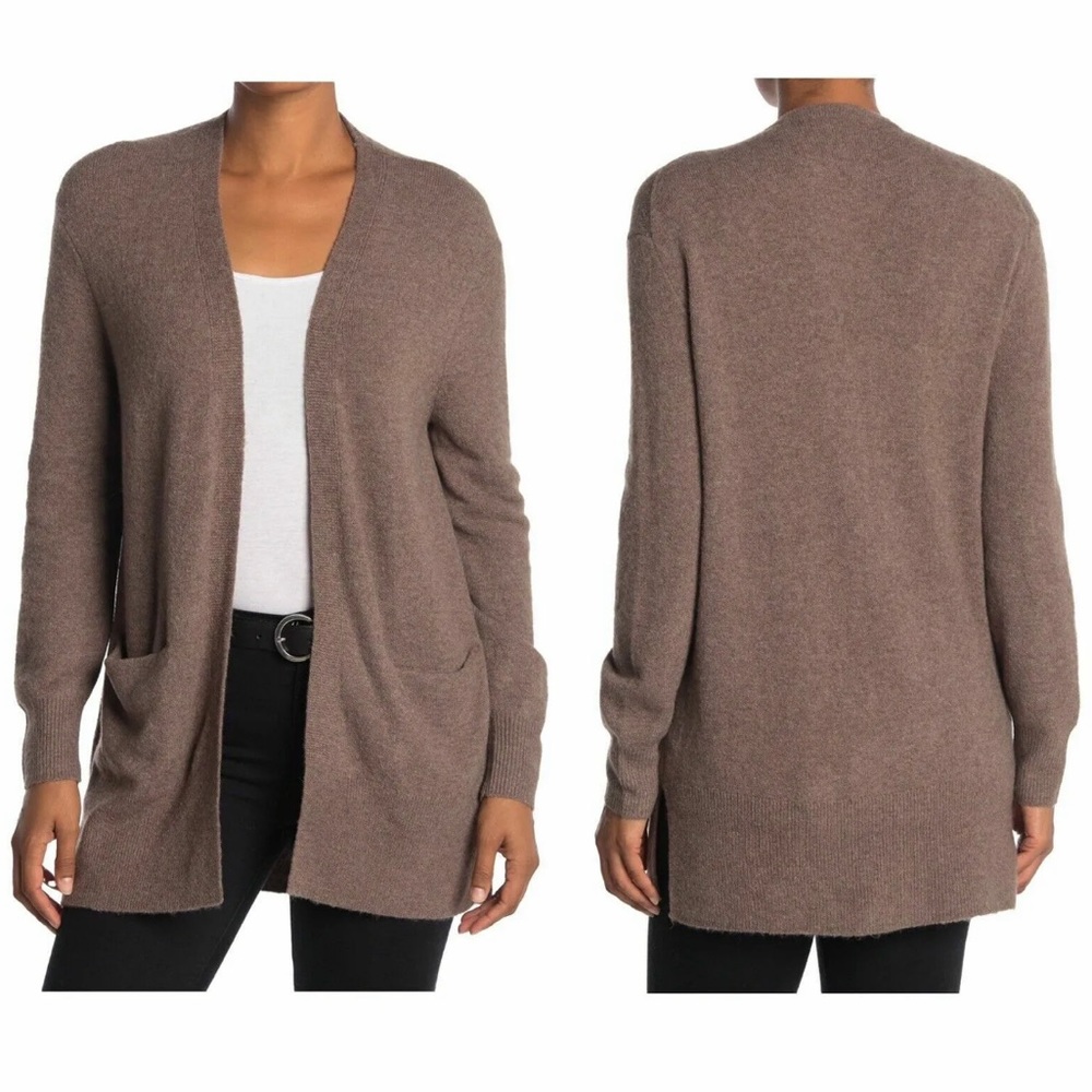 MADEWELL | Walker Open Front Pocket Cardigan | Heather Root Brown Small NWOT